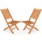 Costway Patio Folding Chair Indonesia Teak Wood Slatted Seat Natural Portable Outdoor